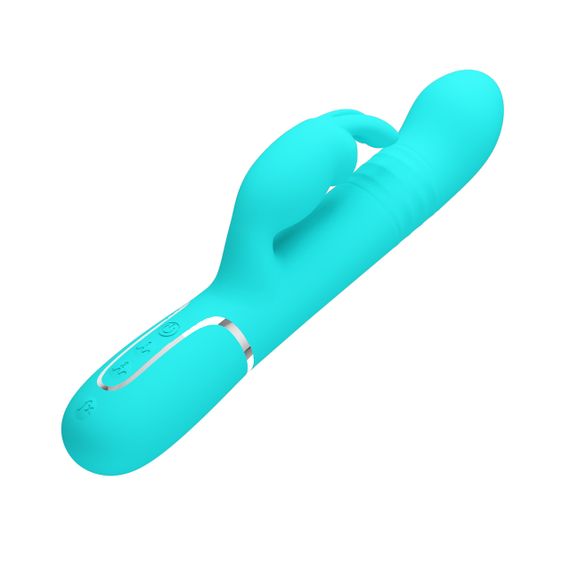 Вібромасажер із поступальним рухом серії Pretty Love - Coale Twinkled Tenderness Green 7 vibration functions 4 rolling Sex Aura | Зображення 5