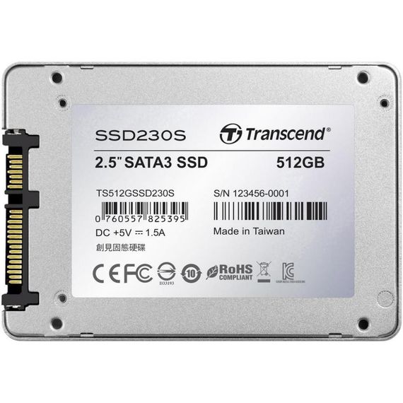 Накопичувач SSD 2.5&quot; 512GB Transcend (TS512GSSD230S) | Зображення 2