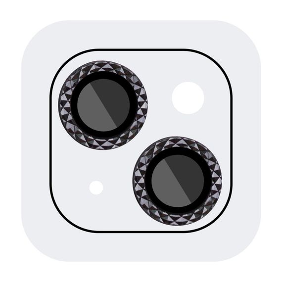 Захисне скло Metal Shine на камеру (у упак.) для Apple iPhone 15 (6.1") / 15 Plus (6.7") Чорний / Midnight