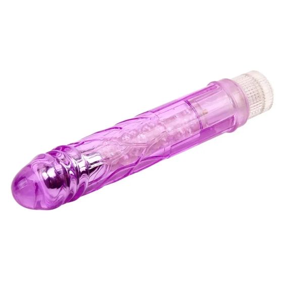 Прозорий реалістичний вібратор Chisa Crystal Jellie на батарейках, фіолетовий Sex Aura | Зображення 3