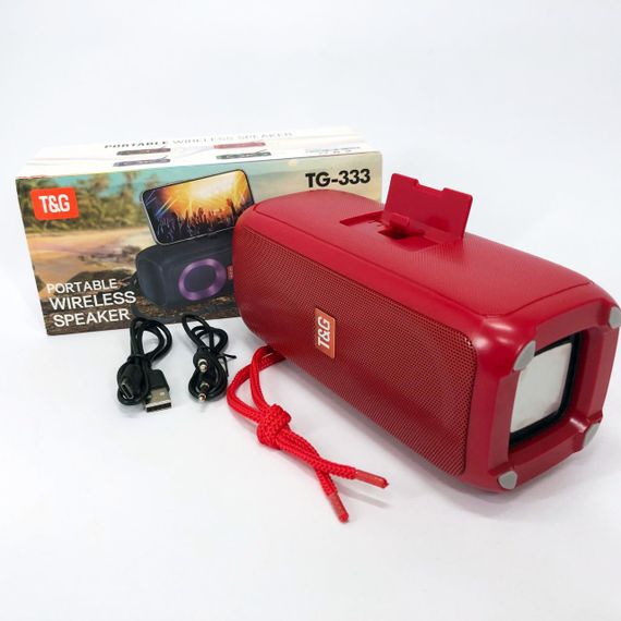 Портативна колонка TG333 2x5W з RGB підсвічуванням. SP-259 Колір: червоний | Зображення 8