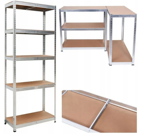 Металевий стелаж складський 180x90x40 см, 5 полиць, навантаження до 875 кг