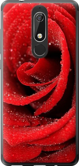 Чехол на Nokia 5.1 Красная роза "529u-1529-17620"