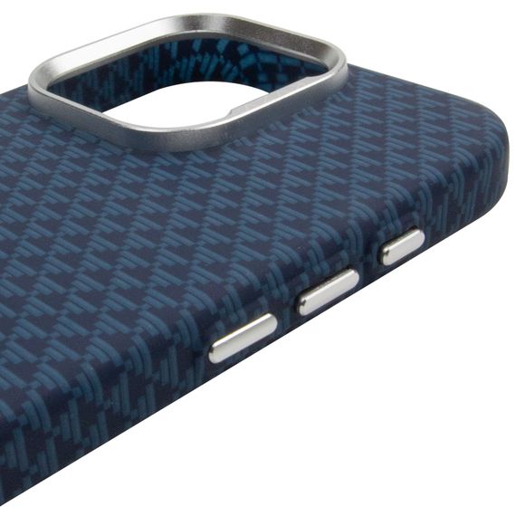 Чохол TPU+PC KVZV Triangular Pattern with Magnetic Fit для Apple iPhone 15 Pro (6.3") Blue | Зображення 3