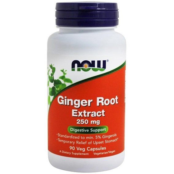 Корень имбиря NOW Foods Ginger Root 250 mg 90 Veg Caps