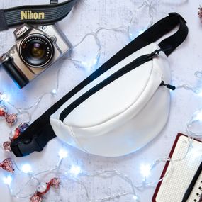 Сумка на пояс бананка Sambag Marina MSG біла 24 х 15 х 8 см (85151008)