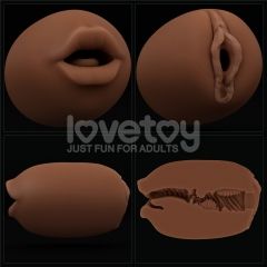 Мастурбатор - Slider Double-Ended Masturbator Mouth and Vagina Brown | Зображення 1