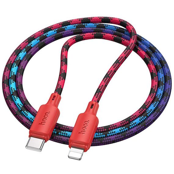Дата кабель Hoco X116 Meridian Type-C to Lightning 27W (1m) Gradient Red Mix | Зображення 4