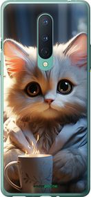 Чохол на OnePlus 8 Білий кіт "5646t-1902-2448"