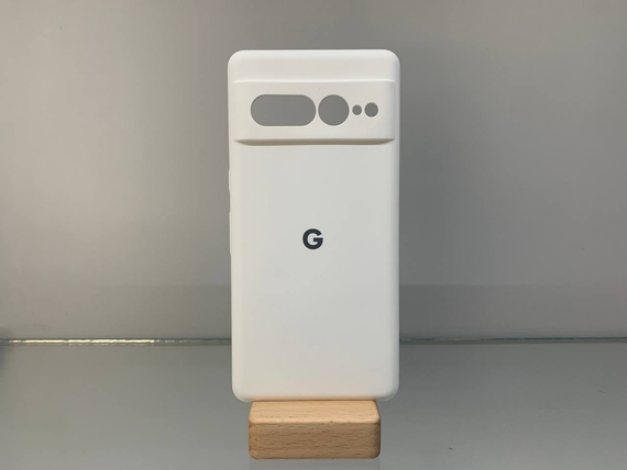 Google Pixel 7 Pro Протиударний чохол з логотипом софт тач білий