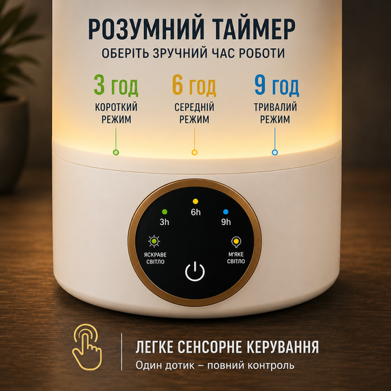 Фумігатор-нічник 2 в 1 з рідиною від комарів до 20 м² — електричний знищувач комах з таймером та сенсорним керуванням | Зображення 3