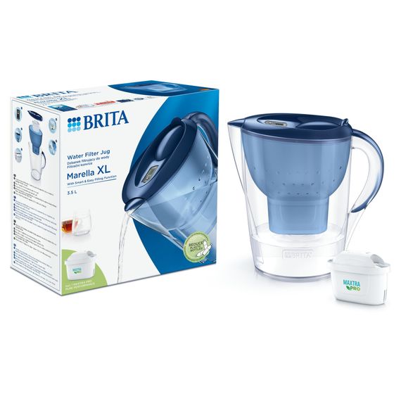 Фільтр-глечик Brita Marella XL Memo MXPro 3.5л (2л води) з фільтр-картриджем, синій (1052780) | Зображення 4