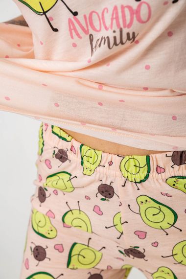 Піжама жіноча з принтом, колір персиковий, 243R7093 | Зображення 5