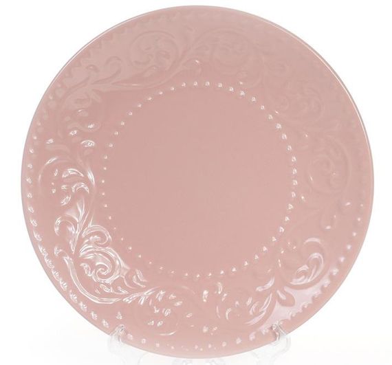 Набір 6 десертних тарілок Leeds Ceramics Ø21.5см, кам'яна кераміка (рожеві)