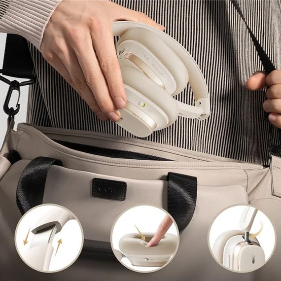 Накладні бездротові навушники Baseus Bowie H1s Noise-Cancellation (A00075301) Stellar White | Зображення 2