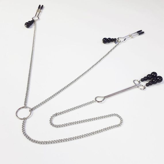 Затискач для сосків та клітора Art of Sex - Nipple and clit clamps Pearl | Зображення 1