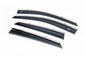 Ветровики с хромом (4 шт, Niken) для Hyundai IX-35 2010-2015 гг