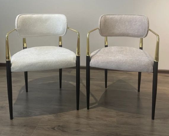 М'яке крісло на золотому каркасі Santorini (Санторіні) BEIGE B03 | Зображення 4
