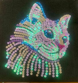 Картина из пайеток "Синеглазая Кетти" АРТ 03-07 Колибри Art, в коробке (4823280252091)