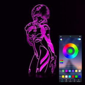 Акриловий світильник-нічник керування з телефона Рей Аянамі (Rebuild) tty-n000563