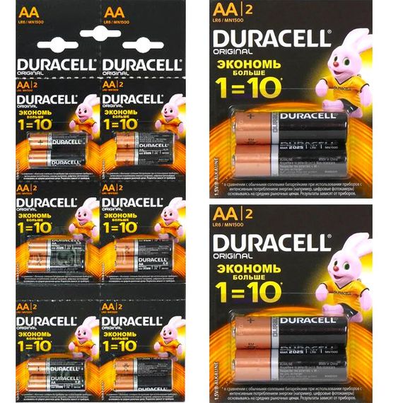 Батарейка щелочная AA, LR6 1,5 В Duracell | Зображення 1