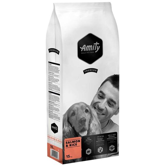 Корм Amity Salmon & Rice сухий гіпоалергенний з лососем для дорослих собак 15 кг