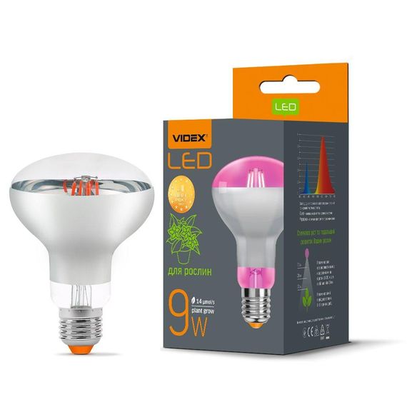 Світлодіодна лампа VIDEX Filament R80FF 09W E27 1200K