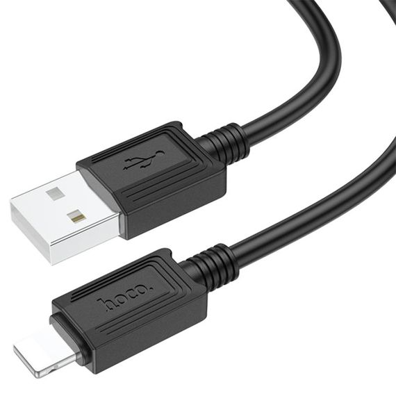 Дата кабель Hoco X73 Ferry USB to Lightning 2.4A (1m) Black | Зображення 3