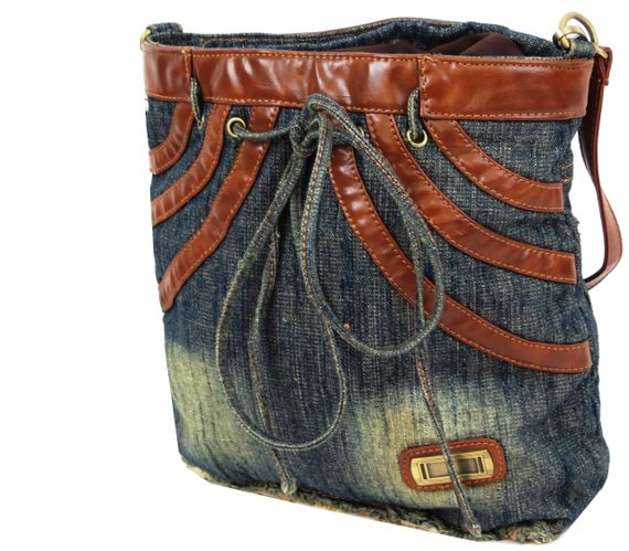 Джинсовая сумка Fashion jeans bag темно-синяя | Зображення 3