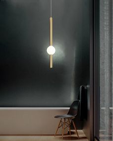 Люстра світлодіодна підвісна LED світильник для квартири на стелю лед 26272 Латунь 100-200х10х10 см.