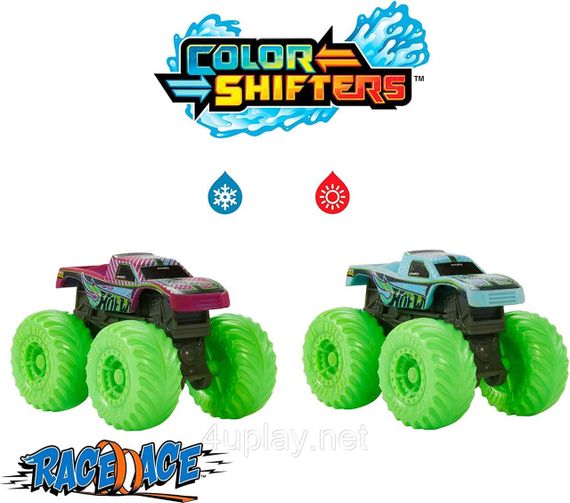 Монстр-трак Хот Вилс, меняющий цвет, Оригинал Hot Wheels Monster Trucks Color Reveal Truck | Зображення 5