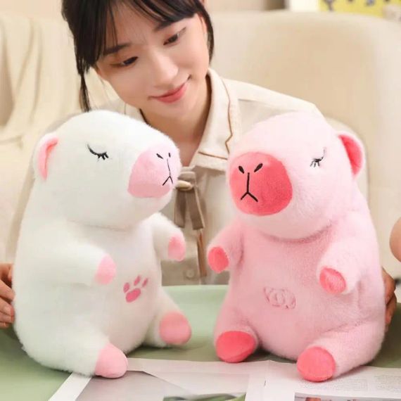 Рожевий Інтерактивна дихаюча Капібара Snuggle Pulse CapyBuddy 30 см м'яка плюшева іграшка | Зображення 4