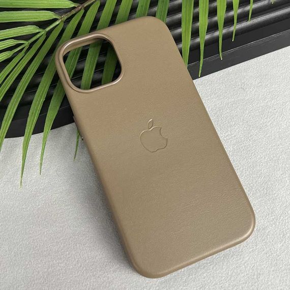 Шкіряний чохол Leather Case (AAA) with MagSafe and Animation для Apple iPhone 15 (6.1") | Зображення 2