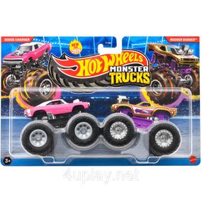 Подарунковий набір 2 монстр-траки Хот Вілс Оригінал Hot Wheels Monster Trucks Rodger Dodger vs Dodge Charger
