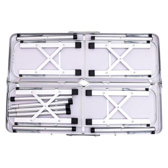 Комплект туристичний стіл + 2 лавки складні меблі Сірий Lugi JY-9060G | Зображення 9