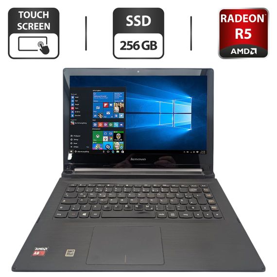 Ноутбук Lenovo Flex 2-14D / 14" (1366x768) TN Touch / AMD A8-6410 (4 ядра по 2.0 - 2.4 GHz) / 8 GB DDR3 / 256 GB SSD / AMD Radeon R5 M230, 1 GB GDDR3, 64-bit / WebCam б/у