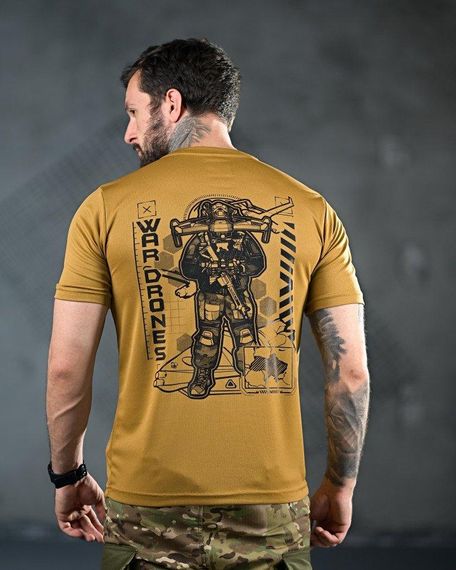 Тактична потоотводна футболка War drones coyot ПП4699