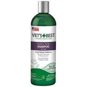 Шампунь от блох и клещей для котов Vet's Best Flea & Tick Shampoo for cats 355 мл