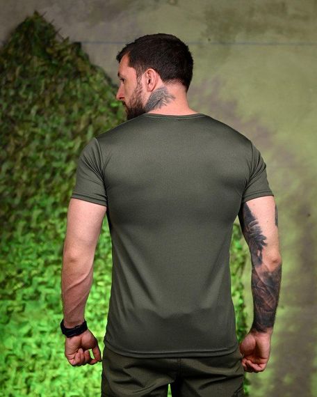 Тактична потоотвідна футболка Двіжуй олива ПП7718 | Зображення 2