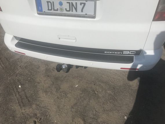 Накладка на задній бампер із загином (ABS-пластик) Матова для Volkswagen T5 2010-2015 рр | Зображення 2