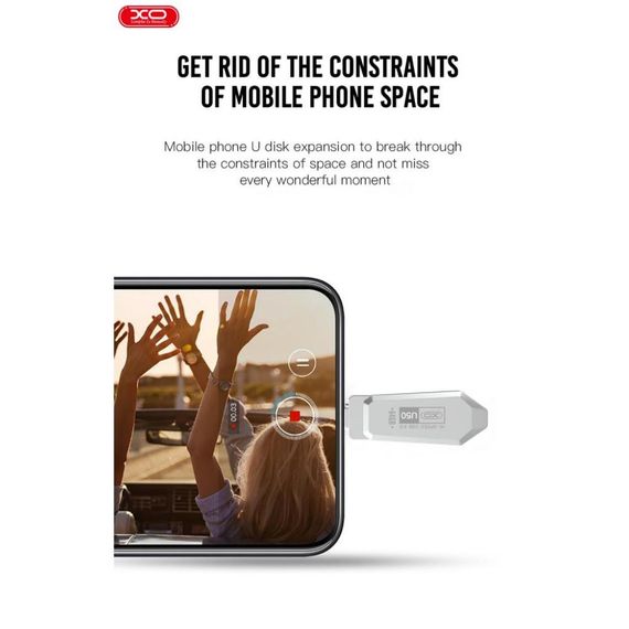 Флеш-пам'ять XO U50 USB Type-C 3.0 128Gb стальной (MAW-44129_685) | Зображення 5
