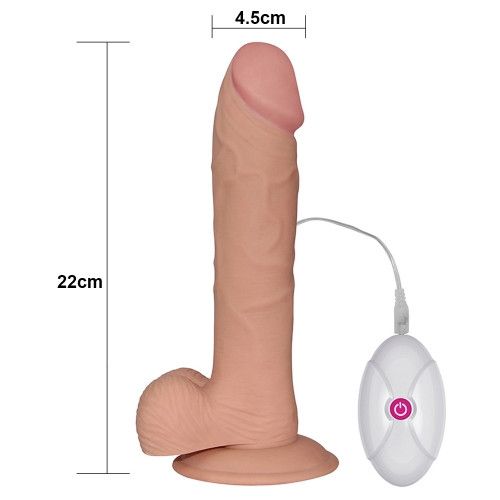 Реалистичный вибратор - The Ultra Soft Dude Vibrating 9" Sex Aura | Зображення 4