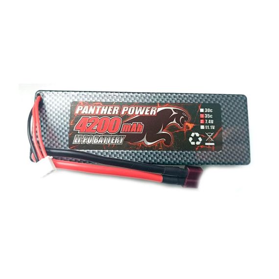 Аккумулятор Remo Hobby E9343 Lipo 2s 7.4v 4200 mAh 35C Hard Case Panther Power | Зображення 1