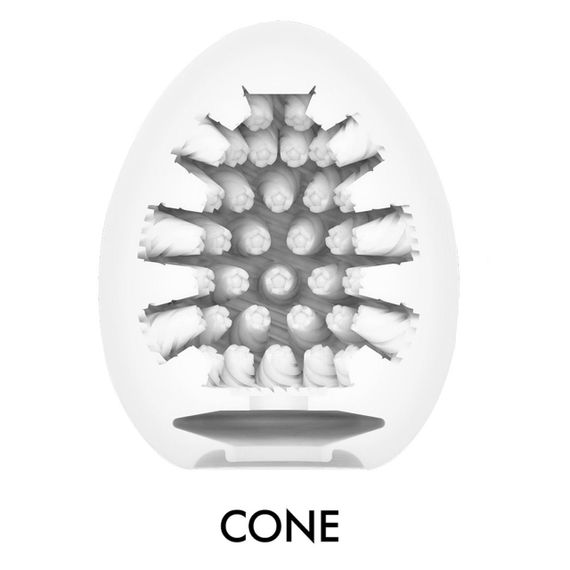 Мастурбатор-яйце Tenga Egg Cone, щільний TPE, пробник лубриканту 5 мл Sex Aura | Зображення 2