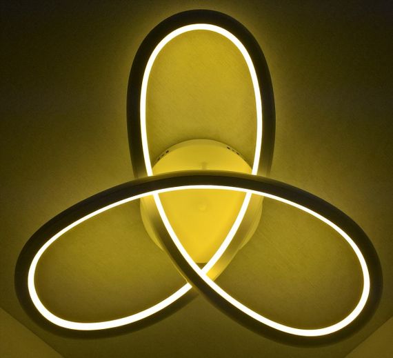Люстра світлодіодна стельова LED світильник для квартири на стелю лед з пультом 25652 Білий 13х55х55 см. | Зображення 2