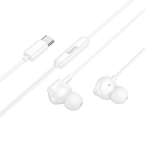 Стерео навушники Hoco M117 Type-C White | Зображення 1
