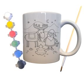 Набір для творчості кружка розмальовка "Новорічні Свята" 330 мл біла (КР0059)