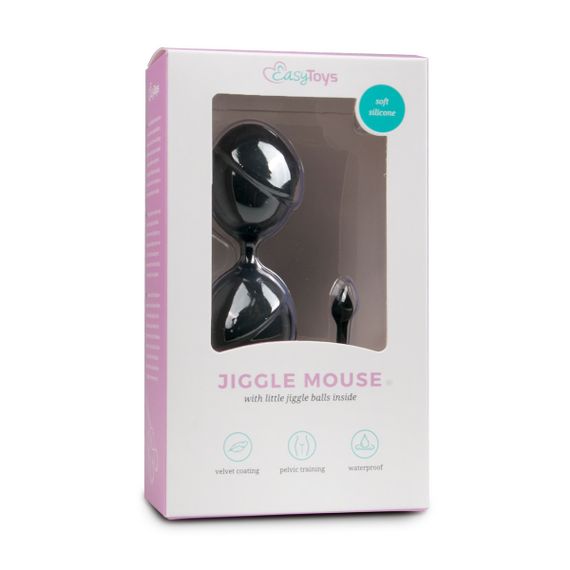 Вагінальні кульки Easytoys, силіконові, чорні, 19.5 х 3.8 см Sex Aura | Зображення 3