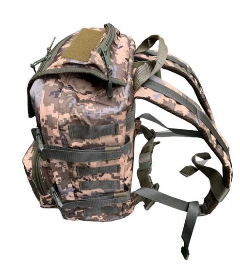 Рюкзак тактичний   штурмовой оксфорд PU 25 л. зелений піксель | Зображення 2