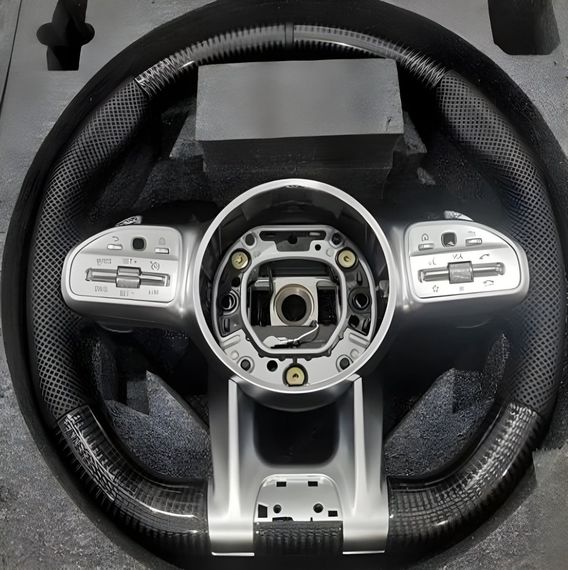 Руль AMG 2018-Style (Карбон -2025 Серые Кнопки, 4pin) для Mercedes GLE W167 2018- гг